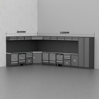 Système de rangement modulaire à tiroirs pour garage et atelier, armoire à outils industrielle personnalisée OEM avec établi mobile