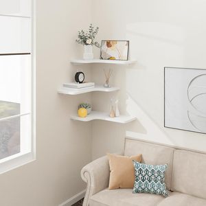 Étagères flottantes à bord naturel de 24 pouces, lot de 2, étagère murale en bois d'orme massif rustique avec support invisible - Product Image 4