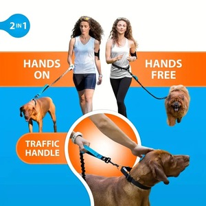 Laisse Rétractable Mains Libres Sparklypets pour Chien, Réfléchissante et Durable, pour Races Moyennes, Accessoire de Course pour Animaux de Compagnie - Product Image 2