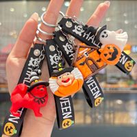 LLavero de PVC fantasma de Halloween, bonito diseño de dibujos animados, ecológico, personalizable, pequeño regalo para accesorios de bolsa y colgante de coche