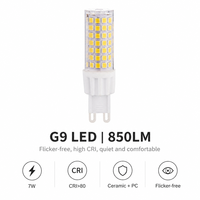 Ampoule LED G9 7W 220-240V Céramique PC 850LM 2700K/3000K/6000K 88SMD 360° Sans Scintillement Lustre Résidentiel CE LVD RoHS
