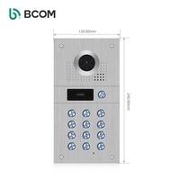 Sistema de seguridad de timbre de video inteligente a prueba de agua con panel de interfono simple y cámara a color Incluye tarjeta de memoria