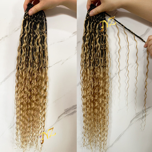 Trecce Boho Box Braids da 30 Pollici con Capelli Sintetici e Naturali, Colori Nero/Marrone/Biondo - Product Image 2