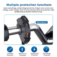 Chargeur Téléphone Vélo Universel pour Guidon avec Ports USB et USB-C Double pour Moto Charge Rapide