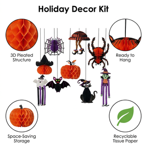 Decoraciones Colgantes de Papel de Panal para <span class=keywords><strong>Halloween</strong></span>, Adornos 3D de Piernas de Bruja para Techo de Fiesta, Decoración para el Hogar, Aula o Fondo Fotográfico - Product Image 3