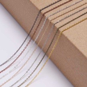 <b>Cross</b> <b>Chain</b> Bracelet Flattened O-<b>Chain</b> Thin Jewelry Necklace DIY Accessories Copper Clad Iron Plated <b>Chain</b> Jewelry Making - Product Image 1