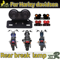 Lampu rem belakang sepeda motor XGR, lampu penanda samping belakang, kompatibel untuk Harley Davidson