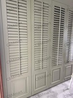 Porte intérieure en bois à persiennes sur mesure CBMmart avec panneau surélevé et âme pleine en placage pour maisons américaines