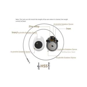 Mejor precio <span class=keywords><strong>Cable</strong></span> de acero retráctil Equipaje Mochila Bolsa Gabinete Puerta Combinación <span class=keywords><strong>Cable</strong></span> Cerradura - Product Image 4