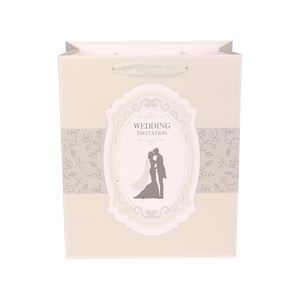 FB25 Eleganti Sacchetti Bomboniera con Design Silhouette di Coppia, Sacchetti Regalo in Carta <span class=keywords><strong>Rosa</strong></span> e Viola per Eventi Nuziali - Product Image 4
