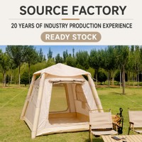 Carpa Inflable para Acampar al Aire Libre en Verano, 4.6 m², Tela Oxford, Una Habitación, Cuatro Estaciones, para 1-3 Personas, Montaje Rápido