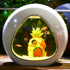 Acquario in Acrilico con Illuminazione LED Sfumata, Piccola Vasca per Pesci Fai-da-Te per Casa e Ufficio - Product Image 4