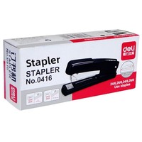Agrafeuse manuelle en métal robuste Deli de taille moyenne, 50 feuilles, pour étudiants et bureaux, emballée en boîte, compatible avec les agrafes 24/6