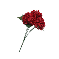 Fleurs d'hortensia artificielles à cinq têtes en soie faites à la main pour la décoration douce des salles de mariage, arrangements floraux pour la maison et les restaurants