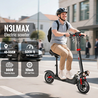 Patinete Eléctrico Plegable SUNNIGOO Potente para Adultos 50KM/H 800W 18Ah, Scooter Electrónico Todoterreno de Dos Ruedas