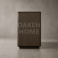 Commode OAKEN à 6 tiroirs en bois massif, design minimaliste, style européen moderne, pour chambre à coucher, salon et mobilier de maison