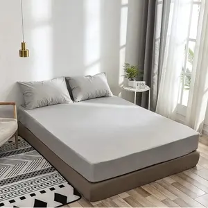 Toptan soğutma keten keten bambu nevresim takımı yaprak su geçirmez anti-boncuklanma yetişkin için yatak çarşafı bambu Bedcover seti