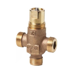 VXP45.15 Vanne de mélange filetée en bronze à 3 voies, PN16, DN15, Kvs 2.5, course de 5,5 mm, 1~110°C, pour systèmes CVC - Product Image 1