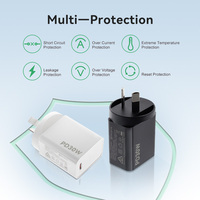 Chargeur rapide Merryking AU 30W certifié RCM USB-C, chargeur mural australien 30W PD pour ordinateur portable et téléphone portable