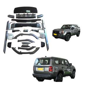 Nueva Parrilla LC250 para Land Cruiser Prado con Cejas ABS y Faros LED, Mejora de Parachoques Delanteros y Traseros para Autos de Gama Baja a Alta - Product Image 2