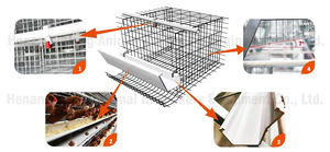 Équipement d'élevage Galvanisé à chaud A Type 4 Tier <span class=keywords><strong>Cages</strong></span> pour poulets <span class=keywords><strong>Cages</strong></span> pour poules pondeuses pour 5000 oiseaux - Product Image 2