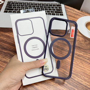 Anneau de charge magnétique sans fil pour iPhone 15 Pro Max et 16 Pro, couleurs transparentes <span class=keywords><strong>PC</strong></span>, <span class=keywords><strong>achat</strong></span> répété, étuis de téléphone portable - Product Image 3