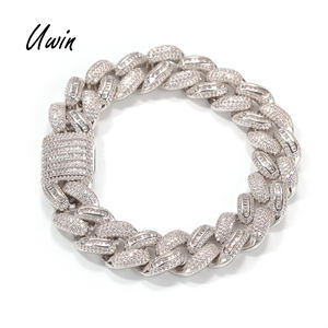 Bracelet Hip Hop glacé pour hommes et femmes, vêtement pour rappeur, Baguette cubaine, chaîne Bling, 15mm, 2021 - Product Image 1