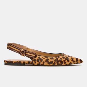 Chaussures plates confortables pour femmes, style ballerine, décontractées, à la mode, Mary Jane, imprimé léopard, à bout pointu, avec bride arrière - Product Image 5