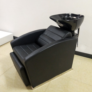 Fauteuil <span class=keywords><strong>de</strong></span> lavage semi-inclinable moderne et minimaliste à action rapide avec bassin en céramique pour <span class=keywords><strong>salon</strong></span> <span class=keywords><strong>de</strong></span> coiffure - Product Image 4
