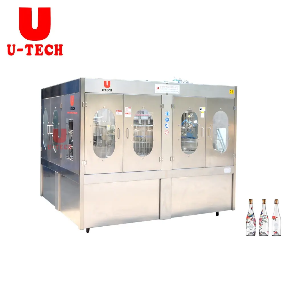 Küçük endüstriyel şişe içecek maden suyu üretim makinesi üretim hattı makineleri için iş makineleri