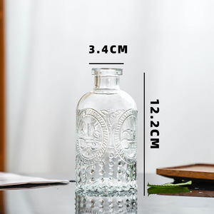 Set di Vasi Vintage in Cristallo Trasparente, Mini Vasi Decorativi <span class=keywords><strong>per</strong></span> Fiori, Stile Antico, Set da 3 o 5 Pezzi - Product Image 5