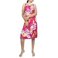 Nouvelle robe mini pour femmes, design tendance, imprimé floral hawaïen, bretelles spaghetti, tenue de plage d'été, lavable