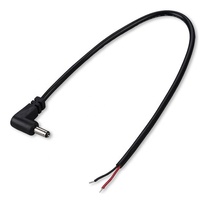Cable Pigtail Industrial de Cobre PVC con Conector DC de 90 Grados (5.5x2.1mm, 5.5x2.5mm, 1.35x3.5mm) a Extremo Abierto