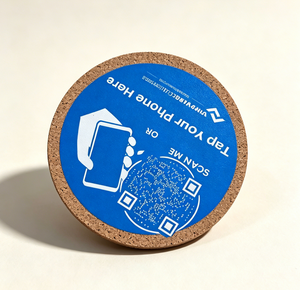 สติกเกอร์ NFC RFID ชิปสมาร์ทคอร์กธรรมชาติสำหรับร้านกาแฟ ร้านอาหาร แตะเพื่อติดตาม ทำธุรกิจโซเชียลมีเดียแบบออฟไลน์ - Product Image 2