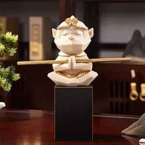 Living room cabinets Chinese figurines decorations Sun WuKong resin gifts crafts Monkey King statues for home decorations