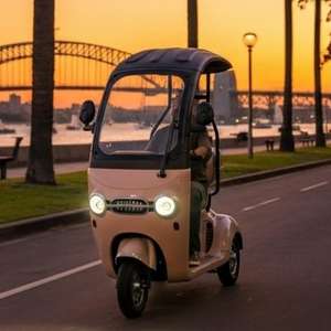 سكوتر كهربائي هولادي 60 فولت/20 أمبير بثلاث عجلات مع مصباح أمامي LED دراجة كهربائية ثلاثية العجلات لراكبين - Product Image 3