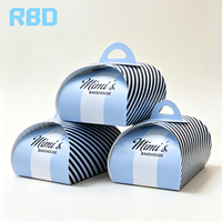 Boîtes d'emballage en papier triangulaires personnalisées avec logo, boîtes à gâteaux blanches de Noël en vrac, boîte à tranches de gâteau glacé avec couvercle transparent