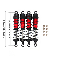 4 amortisseurs à huile pour Axial TRX-4 1/10 RC Truggy Buggy, voitures de course sur route, de tourisme et de drift, pièces de mise à niveau