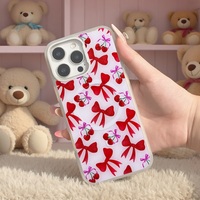 Coque de téléphone à panneau arrière magnétique remplaçable pour Iphone17/17pro/17promax/17air avec la dorure colorée rouge arc cerise