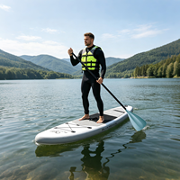 Pagaie multifonctionnelle 2-en-1 pour SUP et kayak Aqua Cyan, pagaie hybride performante pour tous les sports nautiques, kit de 1,76 lb