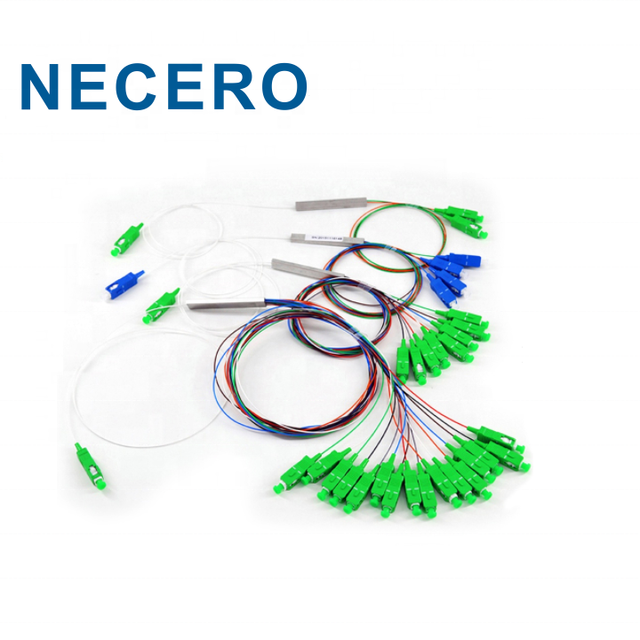NECERO OEM ODM 1x2 Fbt Coupler or 2 Way Plc Splitters 1x2  1x4  1x8 1x12  Fiber Optic Splitter for Communicate