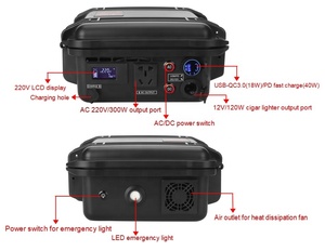 สถานีไฟฟ้าพกพาอเนกประสงค์ 220v 300w 777wh 300 วัตต์ พร้อมแบตเตอรี่ลิเธียมแบบชาร์จไฟได้ - Product Image 5