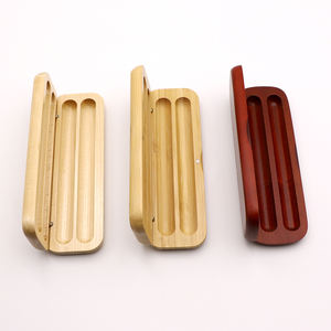 Coffret cadeau 2 stylos magnétiques en bambou écologique coffret stylo plume et boîte à crayons en bois naturel - Product Image 3