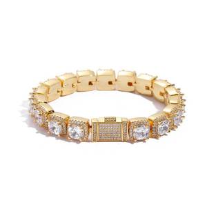 Hip-hop Rock Sugar Chain <b>Copper</b> Inlaid Zircon <b>Bracelet</b> Trendy Brand Personalized Fashion Men's Jewelry Tanjing - Product Image 5