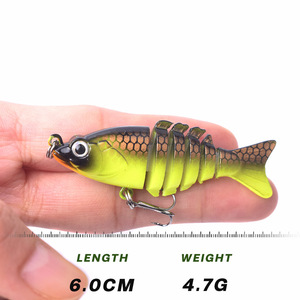 6cm 4.7g Mini Simulé Multi Section Poisson Route Sous-faux Appât Mandarin Poisson Perche Cassé Section Appât Naufrage Appâts De Pêche - Product Image 2