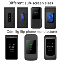 Teléfono Flip Personalizado con Android 5G, Pantalla Táctil de 4 Pulgadas, Botones Físicos, Doble SIM, Desbloqueado