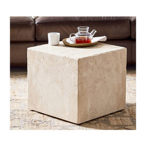 Tables d'appoint en pierre naturelle piédestal colonne carrée présentoir bloc table basse <span class=keywords><strong>marbre</strong></span> travertin pierre <span class=keywords><strong>cube</strong></span> tables - Product Image 1