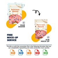 Sachets refermables personnalisés avec logo imprimé, résistants à l'humidité et aux odeurs, pour aliments pour animaux, nouilles, salades et sushis