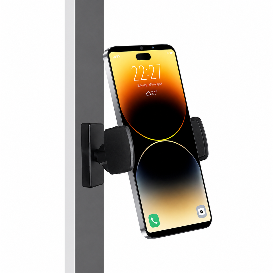 Iphone Recording Clock Color Magnetic Phone Holder 360 Degree Adjustable Portable Smartphone Mount ...