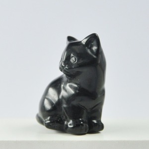 Đá quý tự nhiên chạm khắc hình mèo bằng thạch anh hồng, thạch anh tím, kích thước 1,5 inch và 2 inch - Product Image 3